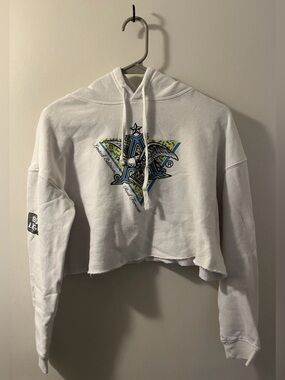 “LTD Edition Rad Forever” Anheuser Busch BudLight Cropped Graphic Hoodie | Sz: S